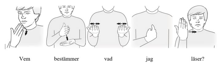 teckenspråksbilder: vem bestämmer vad jag läser?