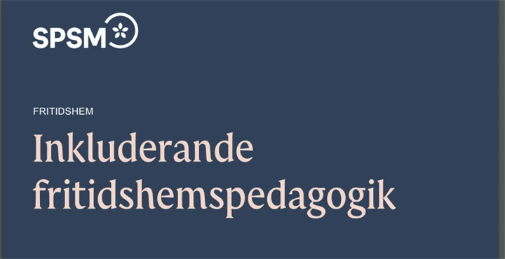 Texten på omslaget säger Inkluderande fritidshemspedagogik