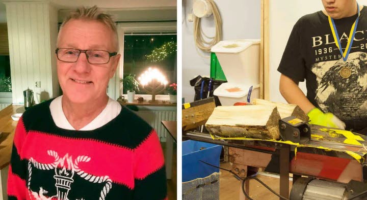 Bild på en man i en randig tröja och glasögon.