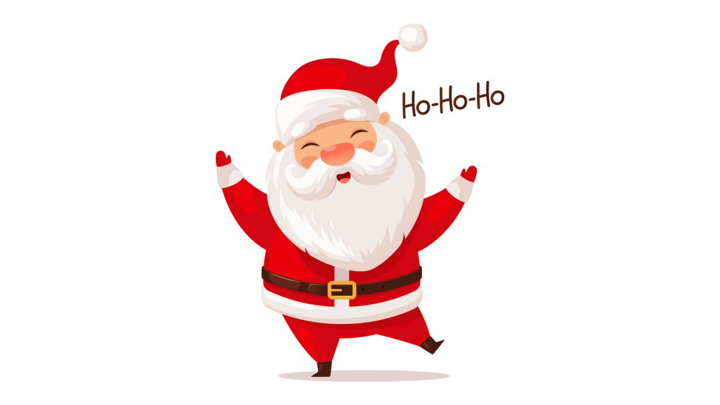 en tomte som säger Ho-ho-ho