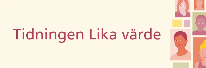 Bilden visar en text där det står Tidningen Lika värde