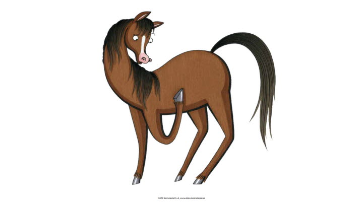 En tecknad häst