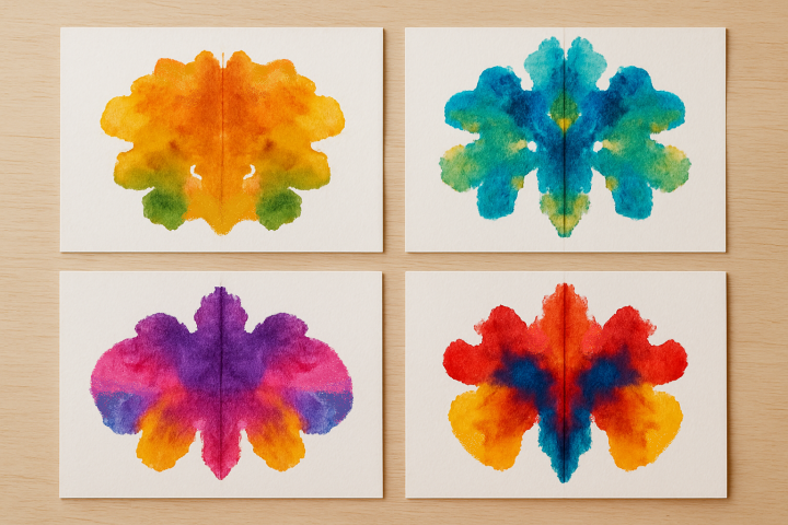 Bild på fyra olika vikmålningar