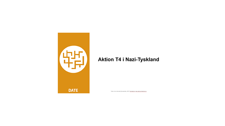 Bilden visar rubrik Aktion T4 Nazi-Tyskland
