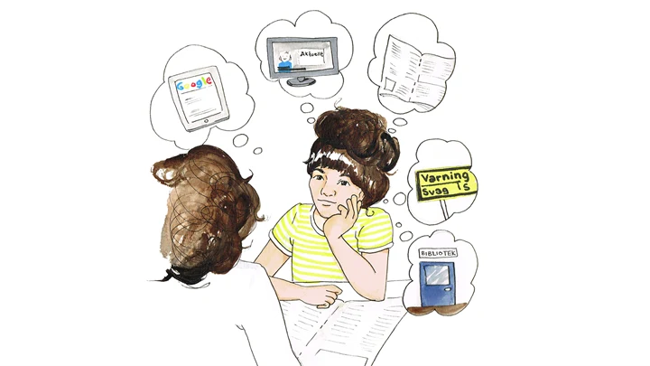 Illustration av serien Luna kollar källan.