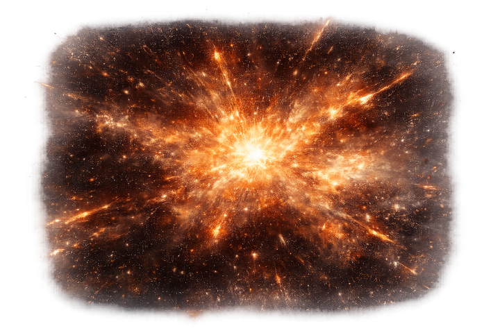 En AI-skapad illustration som föreställer Big bang