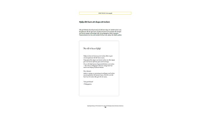 Arbetsblad: Hemuppgift tecken