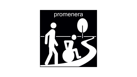 Illustration av två personer som är ute på en promenad