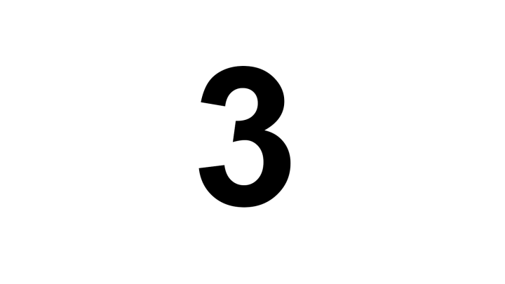 Illustration av siffran 3.