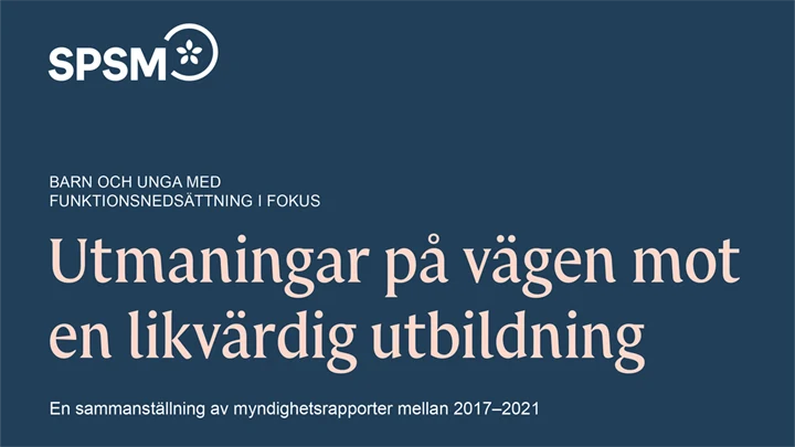 Omslag till Utmaningar på vägen mot en likvärdig utbildning.