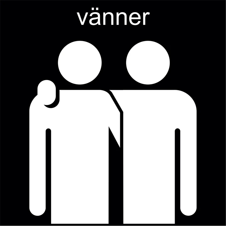 Pictogram:  vänner.