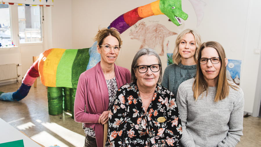 Cathrine Eriksson, Lotta Grahn, Linda Byström och Anna Thelin