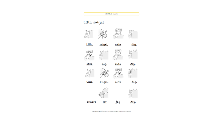 Arbetsblad: Lilla snigel