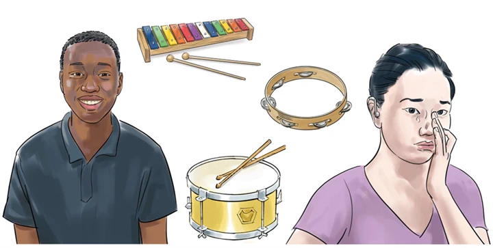 Musikinstrument och känslouttryck