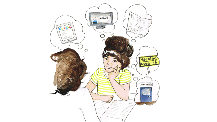 Illustration av serien Luna kollar källan.