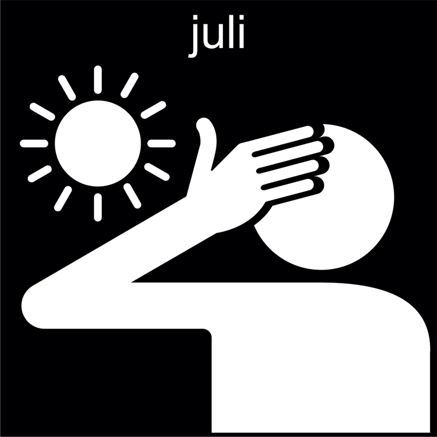 Pictogrambild: Juli månad