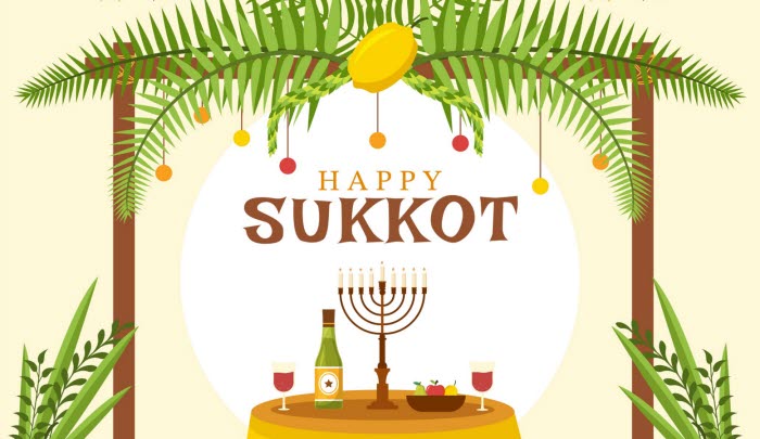 Bild som säker Happy Sukkot.