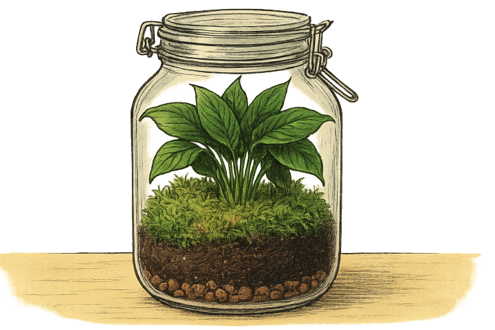 Bild på en burk med ett innehåll som ska föreställa ett minikretslopp