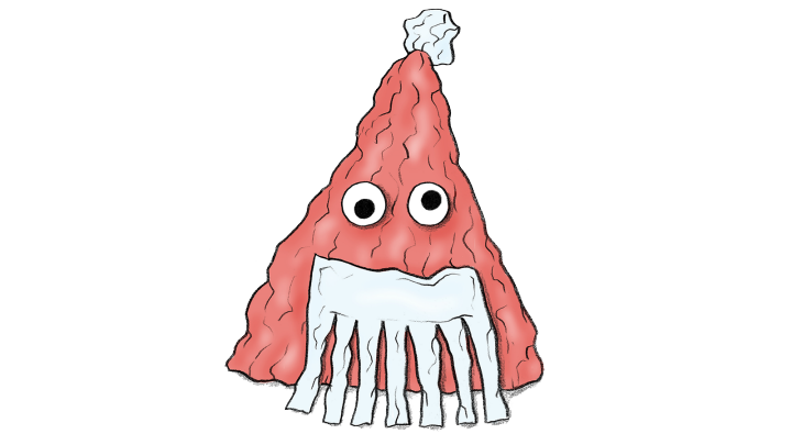 Illustration av en jultomte.