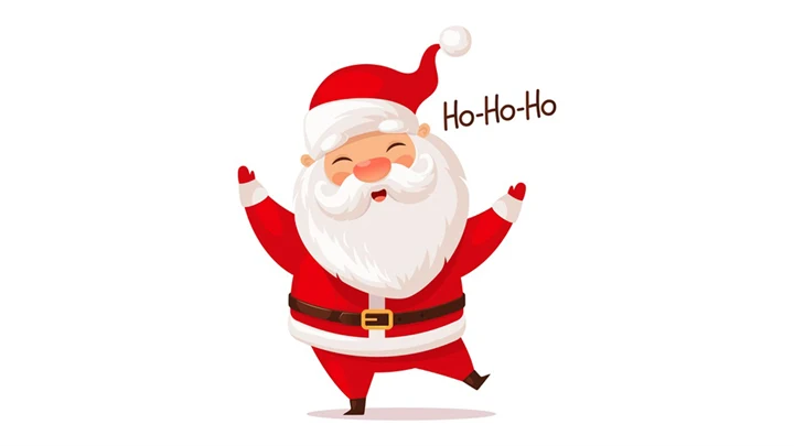 en tomte som säger Ho-ho-ho
